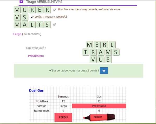 Defiword, pour amateurs de scrabble